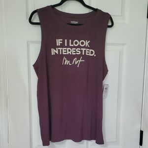 Vintage Plum Graphic Tank Top
